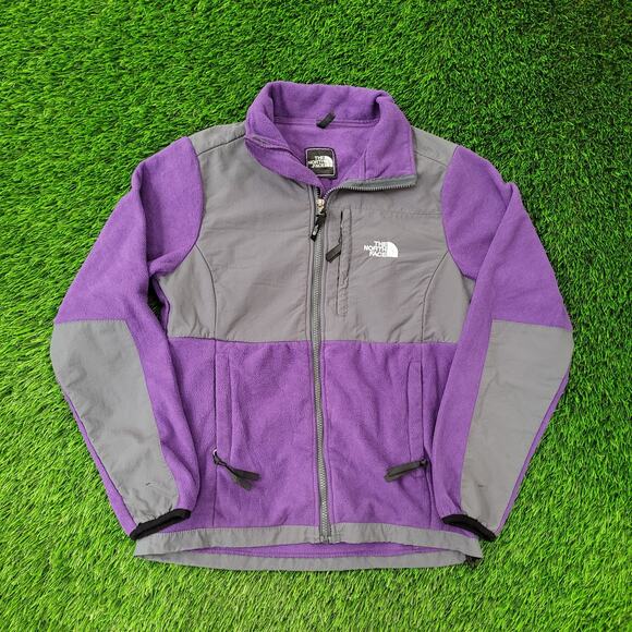 Vintage Y2K North-Face Fleece Jacket Womens S/M 18x25 Purple TNF - Picture 1 of 16